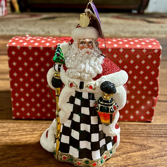 Christopher Radko (Miss Caycee’s) ~ Red/Black Santa Claus ~ Glass Ornament ~ New - Picture 7 of 16